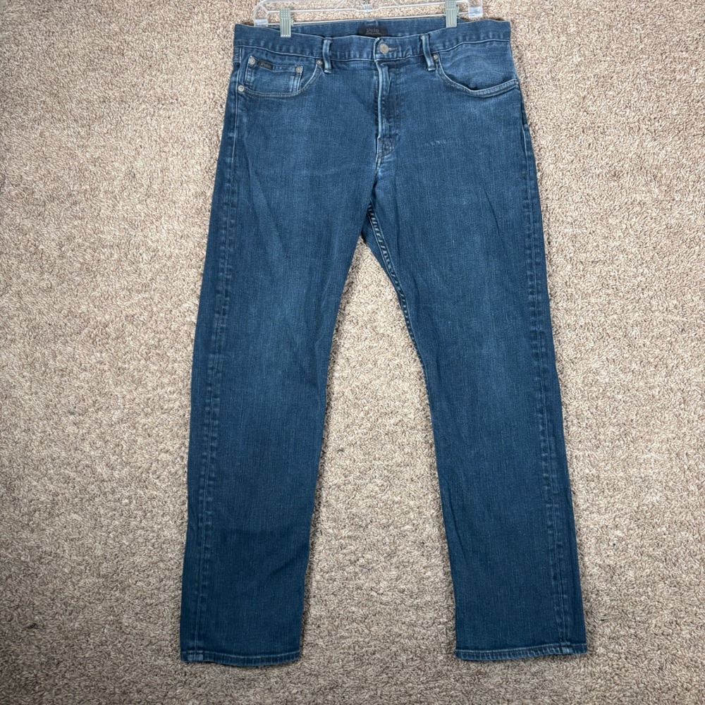 Polo Ralph Lauren Prospect Straight Leg Jeans Dark Wash Blue 34x30 Stretch Mens